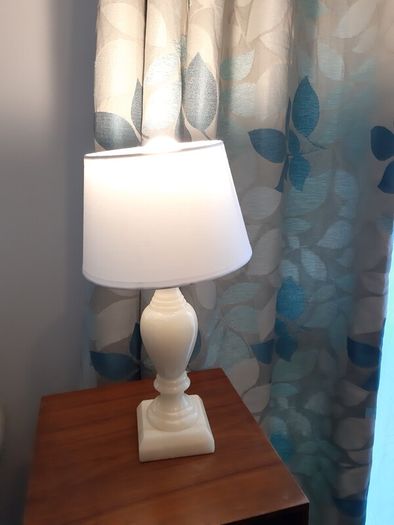 Vintage Marble Bedside Table Lamps