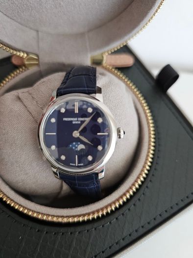 Fredrique Constant  Slimline Moonphase Mother of Pearl Diamonds
