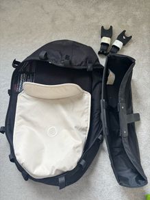Bugaboo Bassinet with side basket and bugaboo car seat adapters