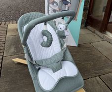 Nested Gravity Wooden Baby Bouncer Sage Green