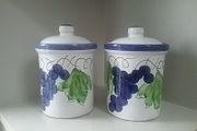 Two Kitchen Canisters