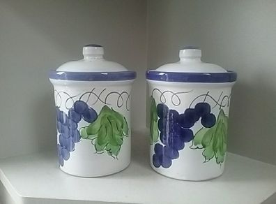 Two Kitchen Canisters