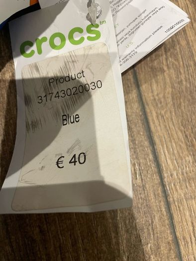Crocs lined clogs blue size J UK 4 EU 36-37 brand new