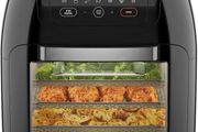 5 in 1 Air Fryer Oven with Rotisserie, 10L 1800W, 17 Presets Air Fry, Dehydrator, Roast, Bake, Family Size Large Air Fryer with Auto Shutoff and View Window, Black