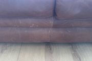 real leather sofa
