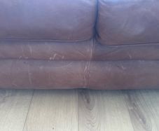 real leather sofa