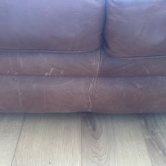 real leather sofa