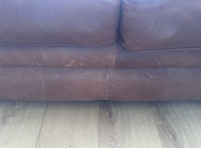 real leather sofa
