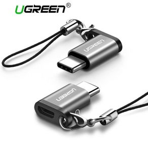 2 X Ugreen Aluminum Alloy OTG Micro USB (Female) to USB-C (Male) QC 3.0/2.0 Charger & Sync Convertor Adapter with Key Chain (Brand New/Warranty)