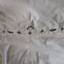 Vintage Cutwork Embroidery Cotton Tablecloth Oval 125cm x 170cm with stitched sewn edges in excellent condition with no issues FREE STANDARD POSTAGE INCLUDED Image 4