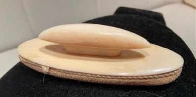 Vintage French Ivory Art Deco Nail Buffer Vanity Grooming Tool