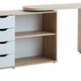 Jysk Desk Langager 41-107x107-165 Oak/white Image 2