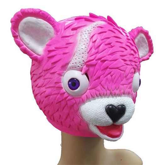 Fortnite Mask Bear Cuddle Team Leader Latex Mask Bear Game Cosplay Halloween