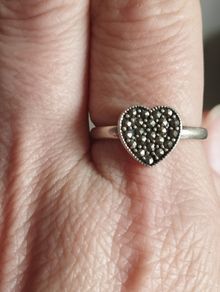 925 Sterling Silver Marcasite Ring.