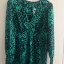 Emerald green/black dress Image 2
