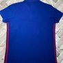 Adidas Manchester United FC 2016 Mens Blue Polo Neck T-Shirt Size Large Image 3