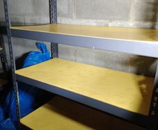 Heavy duty metal shelving units x 6