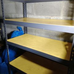 Heavy duty metal shelving units x 6