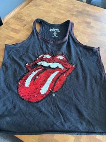 Kids Rolling Stones vest with sequins - UK4