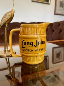 Vintage Long John Scotch Whisky Barrel Water Jug 1960 to 1970