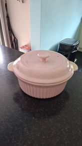 Pink small casserole dish