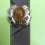 A lovely silver and gold ring with Amber stone Image 4