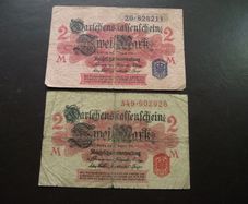 Germany. Darlehnskassenschein. 2 Notes@2 Mark (12.8.1914)
