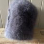 Seeberger womens Gray animal hair blend fuzzy bucket hat with a flower decoration new Image 2