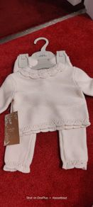 baby two piece dress and blanket