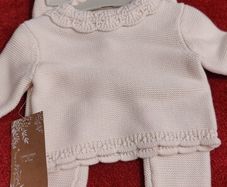 baby two piece dress and blanket