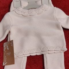 baby two piece dress and blanket