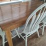 Solid oak table and chairs Image 5