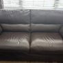 Brown leather couch set Image 2