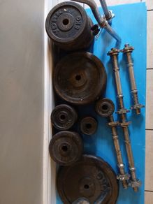Home Gym weights and bars