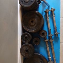 Home Gym weights and bars