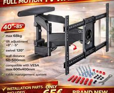 TV Wall Mount Bracket Tilt Swivel 40" - 85" TV