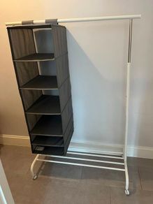 Clothes Rack with Hanging Organizer