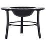 Mosaic Fire Pit Black and White 68cm Ceramic Image 3