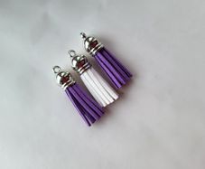 Faux leather tassel for making jewelry and other crafts 3pcs NEW