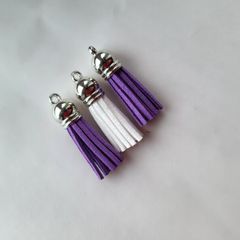 Faux leather tassel for making jewelry and other crafts 3pcs NEW