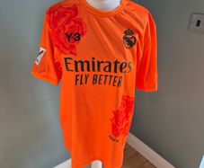 Y-3 Real Madrid jersey with Bellingham 5 at back of jersey