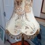 Vintage floral fringed lampshade Image 4