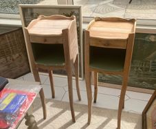 Pair of French antique bedside lockers