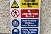 Construction Site Safety Notice 600 x 1200