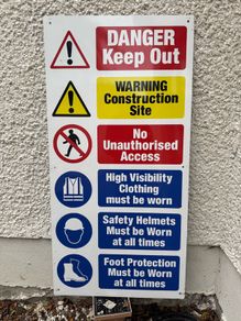 Construction Site Safety Notice 600 x 1200