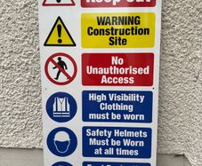 Construction Site Safety Notice 600 x 1200