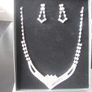 Silver/Crystal Bridal Neck Piece and Earrings Image 7