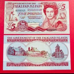 Falkland  Islands  5 Pounds  2005  Pick 17a UNC