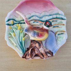Napco Ceramic 3D Ring- Pheasant Wall Hanging Plaque Japan
