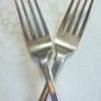 PRICE DROP Pair of Georgian Irish Sterling Silver Dining Forks, Hallmarked Dublin 1826, 157g Image 6